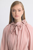Alessan Ruffled Glitter Dress
