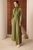 Alessan Ruffled Glitter Dress