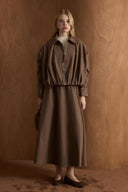 Alessia Zippered Pleated Skirt Set