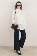 Side-Tie Dacron Shirt with Slits