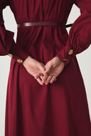 Ambrella Gold Buttoned Belted Dress