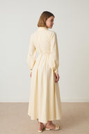 Ambrella Gold Buttoned Belted Dress
