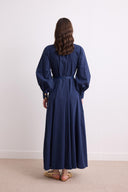Ambrella Gold Buttoned Belted Dress