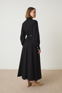 Ambrella Gold Buttoned Belted Dress
