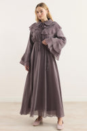 Amira Ruffle-Shoulder Dress