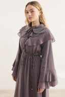 Amira Ruffle-Shoulder Dress