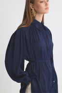 Anna Satin Balloon Sleeve Shirt