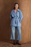 Epauletted Short Trench Coat