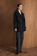 Epauletted Short Trench Coat