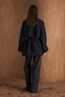 Epauletted Short Trench Coat