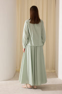 Arbia Gold Dacron Skirt Set