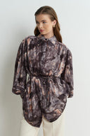 Ariasa Patterned Balloon Sleeve Shirt