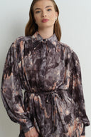 Ariasa Patterned Balloon Sleeve Shirt