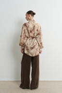 Ariasa Patterned Balloon Sleeve Shirt