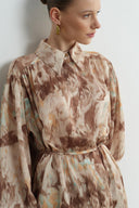Ariasa Patterned Balloon Sleeve Shirt