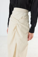 Aries Linen Ruched Skirt