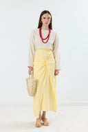 Aries Linen Ruffled Skirt