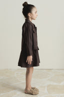 Arle Denim Pinafore Dress with Jacket