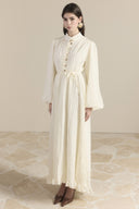Asymmetrical Ruffled Pleated Dress