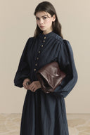 Asymmetrical Ruffled Pleated Dress