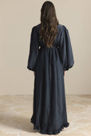 Asymmetrical Ruffled Pleated Dress