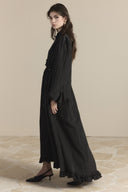Asymmetrical Ruffled Pleated Dress