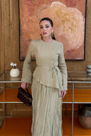 Asymmetric Linen Skirt Set