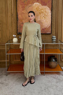 Asymmetric Linen Skirt Set