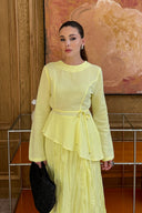 Asymmetric Linen Skirt Set