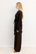 Asymmetric Belted Pants Set