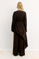 Asymmetric Belted Pants Set