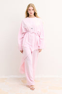 Asymmetric Belted Trouser Set