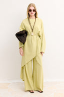 Asymmetric Belted Trouser Set