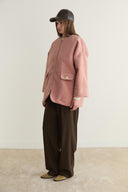 Aveline Pocket Detail Curly Wool Coat