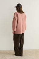 Aveline Pocket Detail Curly Wool Coat