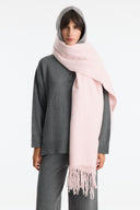 Soft Textured Tasseled Shoulder Shawl Scarf