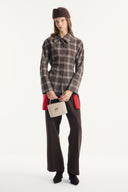 Plaid Shirt with Waist-Fitted Detail