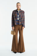 Flared Suede Pants