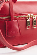 Liva Zipper Detailed Leather Bag with Straps