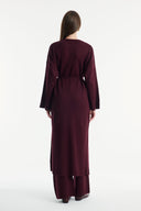 Basic Knit Co-ord Set with Slit Detail Trousers