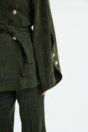 Gold Button Detailed Denim Set