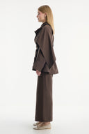 Shawl Collar Detail Trouser Set