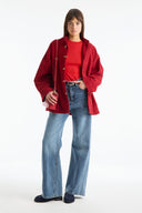 Accessory Loop Detail Stand-Up Collar Jacket