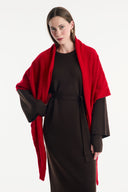 Front-Tie Knit Shawl Scarf