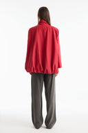 Allerli Snap-Button Detail Balloon Jacket - Red