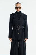 Benetti Button-Detail Jacket and Trousers Suit