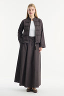 Denim Skirt Set with Front Tabs