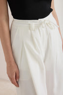 Bağlamalı Keten Pantolon