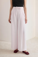 Linen Trousers with Tie-Detail