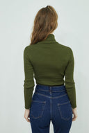 Fisherman Turtleneck Sweater - Khaki